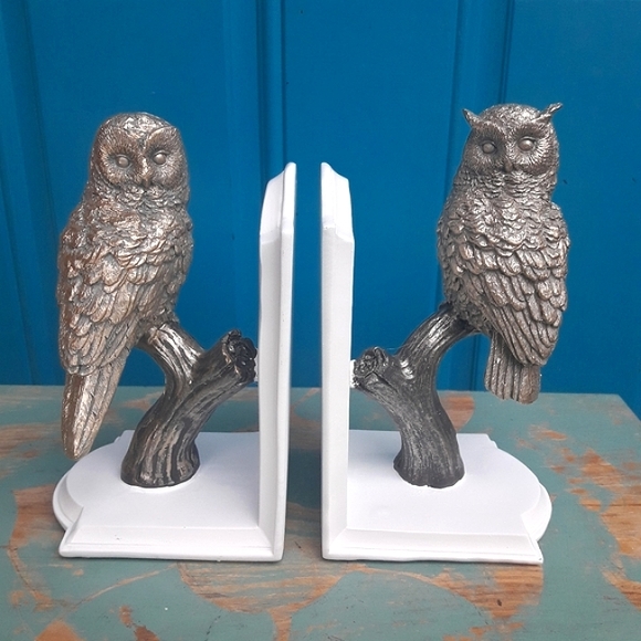 Book Ends Set of 2 Owls on a branch in Bronze Metal Brand NEW! - Picture 8 of 8